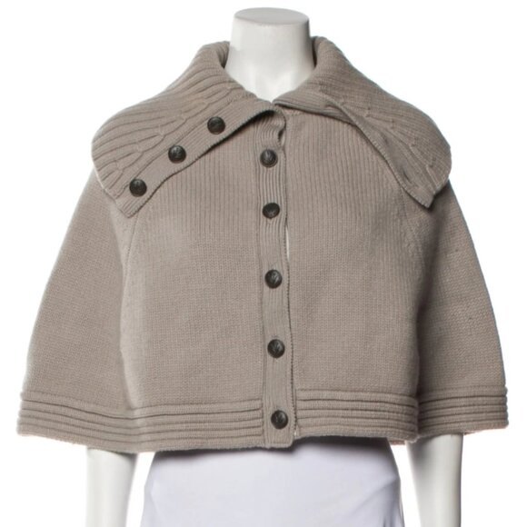 RARE Rag & Bone 100% Cashmere Grey Sweater Capelet Cardigan S $560 - Picture 1 of 3